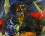 翁贝托 波丘尼 : Woman in a Cafe